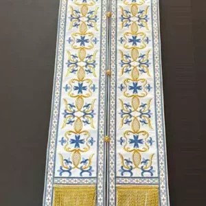 130 – White-Blue Epitrachelion